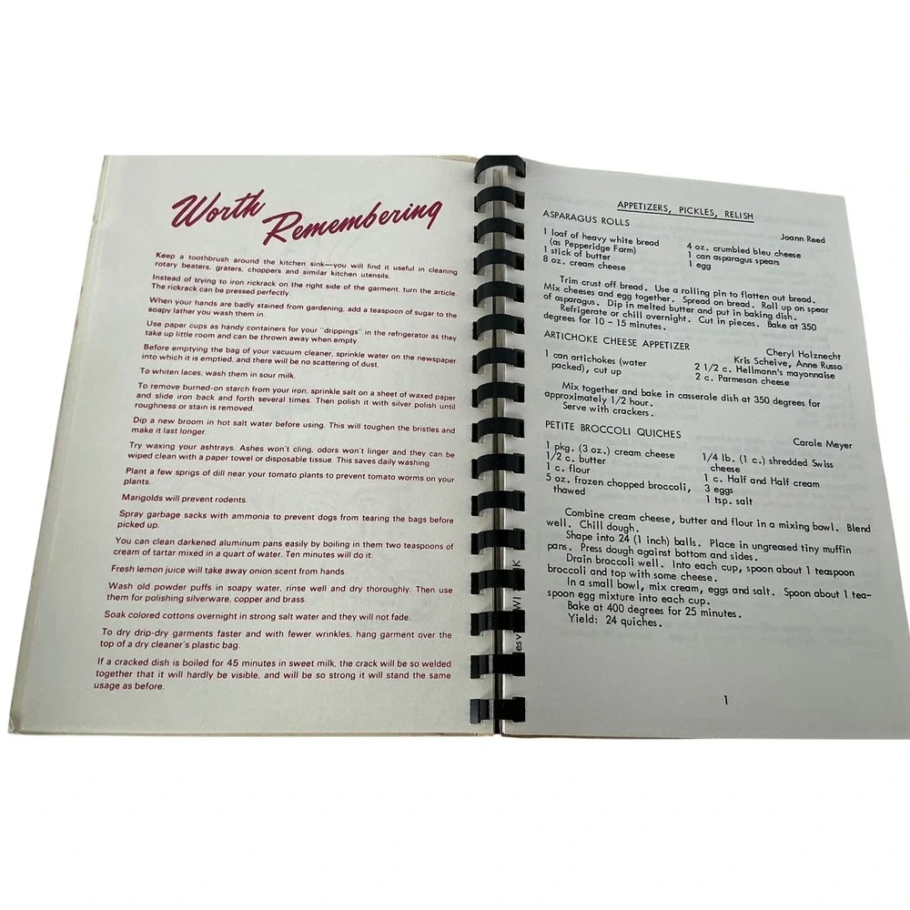 Junior Woman's Club Janesville Wisconsin Cookbook Vintage 1982 Spiral Bound‎